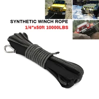 15m 10000lbs synthetic winch rope line recovery cable for jeep off road 4wd atv utv truck boat suv synthetic winch towing rope