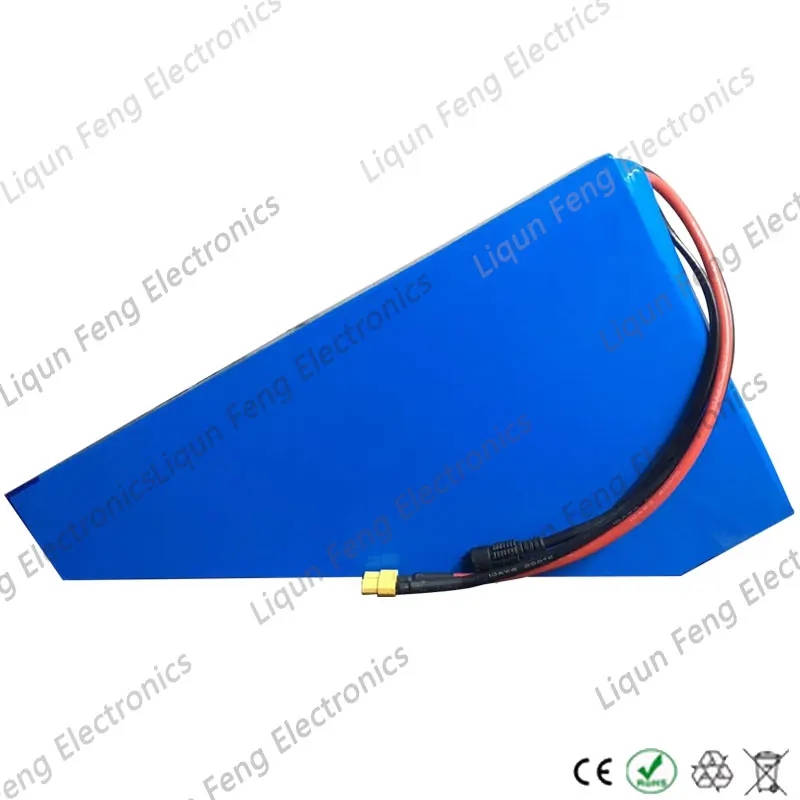 Оригинальный треугольный Аккумулятор для электровелосипеда 60 В 30 А/ч 20 72 в 25