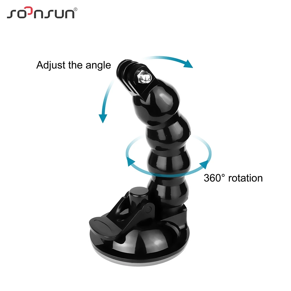Гибкая присоска SOONSUN с держателем зажима для телефона 1/4 адаптер крепления GoPro Hero 9