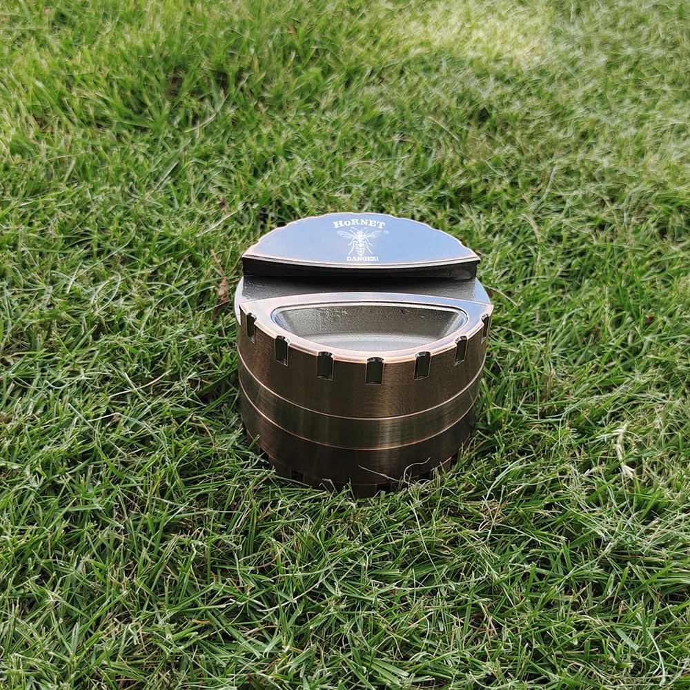 HORNET 80 MM 4 Parts Tobacco Grinder Crusher Large Heavy Zinc Alloy Blade Teeth Herb With 78MM Paper Holder | Дом и сад