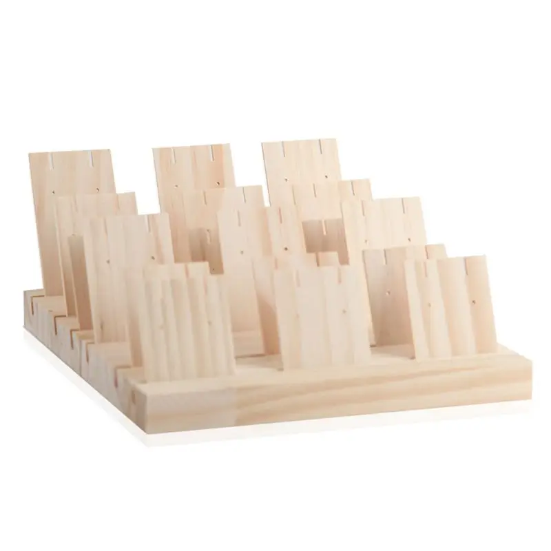 Съемный Деревянный органайзер для сережек держатель ювелирных изделий|Упаковка