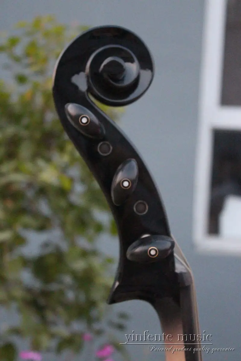 Виолончель 4/4 Новый электроакустическая Хороший звук Массив дерева черный 4 или 5