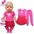 Костюм для куклы, рубашка, юбка, леггинсы, 18 дюймов, 43 см