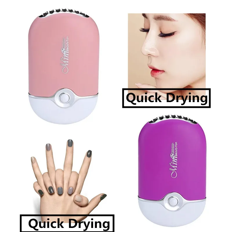 2в1 портативный usb мини Вентилятор Сушилка для ресниц воздуходувка быстро