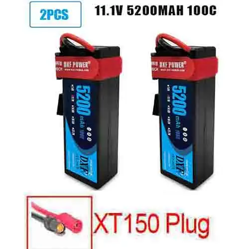 DXF 2 шт батарея lipo 2S 3S 7000mah 3500mah 11,1 V 5200mah Hardcase 100C 200C 11,1 V 2700mah 30C для дрона вертолета 1/8 RC автомобиля - Цвет: 2PCS5200SOFTXT150