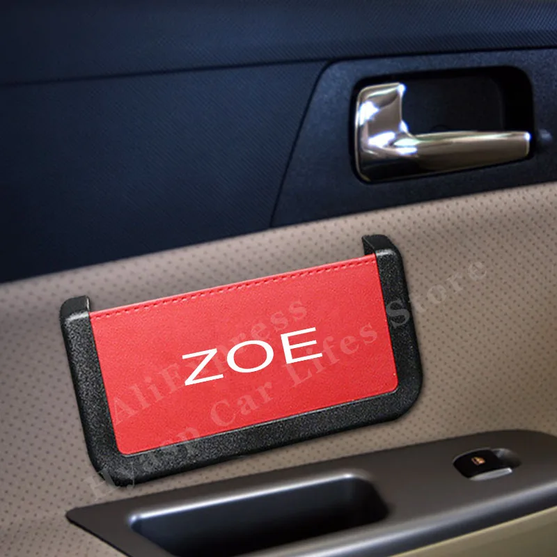 car storage box for renault zoe accessories auto leather mobile phone sticky box car styling interior parts free global shipping