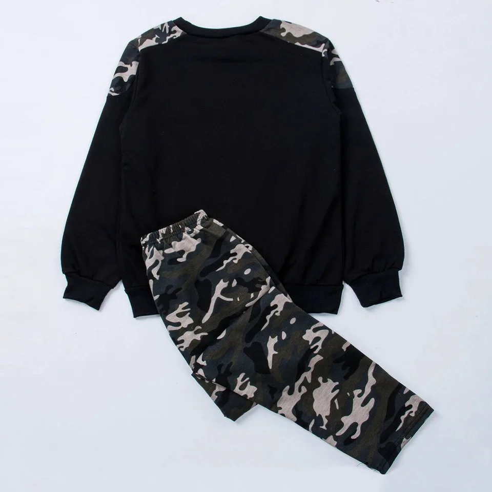 Костюмы для мальчиков в стиле милитари топы + штаны 2 шт. камуфляжные костюмы |