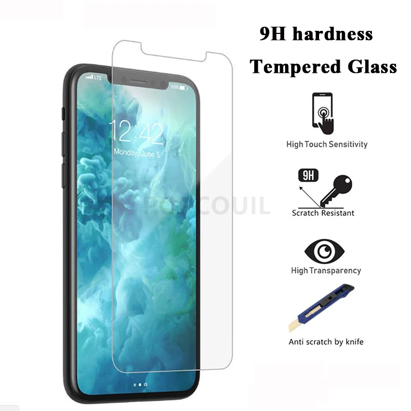 Защита экрана 9H для iPhone 6S Plus 11 Pro MAX 2019 XS X XR 5 5S 5C SE 7 8 6 8Plus 7Plus S R 6Plus защитное стекло |
