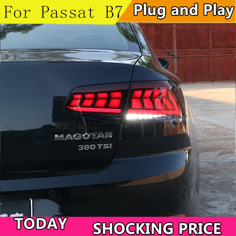 Стайлинг автомобиля для нового заднего фонаря VW EUR Passat B7 2017 2018 2019 задний фонарь DRL +