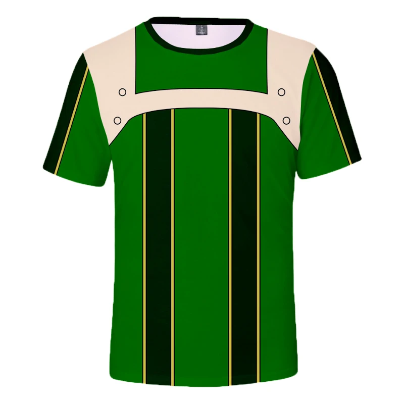 T-shirt Аниме «Мой герой» Academy All Might Boku no Hero Academy Asui Tsuyu Косплей Костюм Футболка Толстовка брюки униформа - Цвет: T-shirt