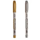 Металлическая ручка для рукоделия, золотой, серебряный пластиковый маркер, металлические ручки для рисования