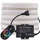 220В 110В Сенсорный пульт неоновый RGB светодиодный светильник 5050 80ledsm 1500W контроллер водонепроницаемая гибкая лампа для украшения на открытом воздухе