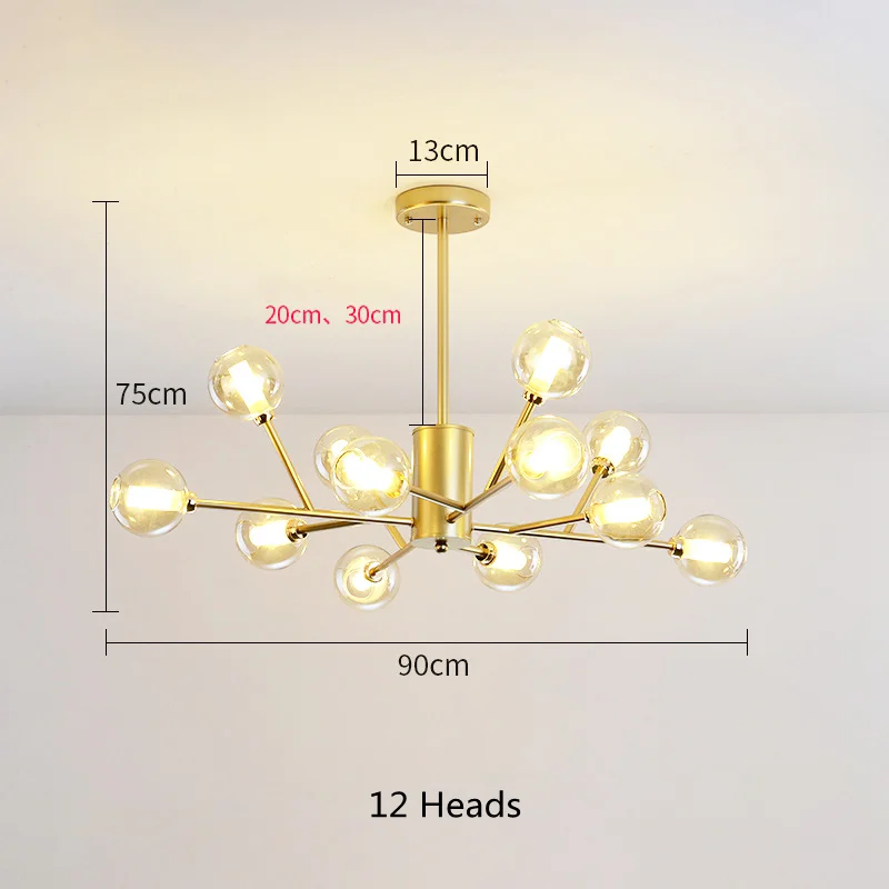 Скандинавская светодиодная люстра Современная Минималистичная лампа для