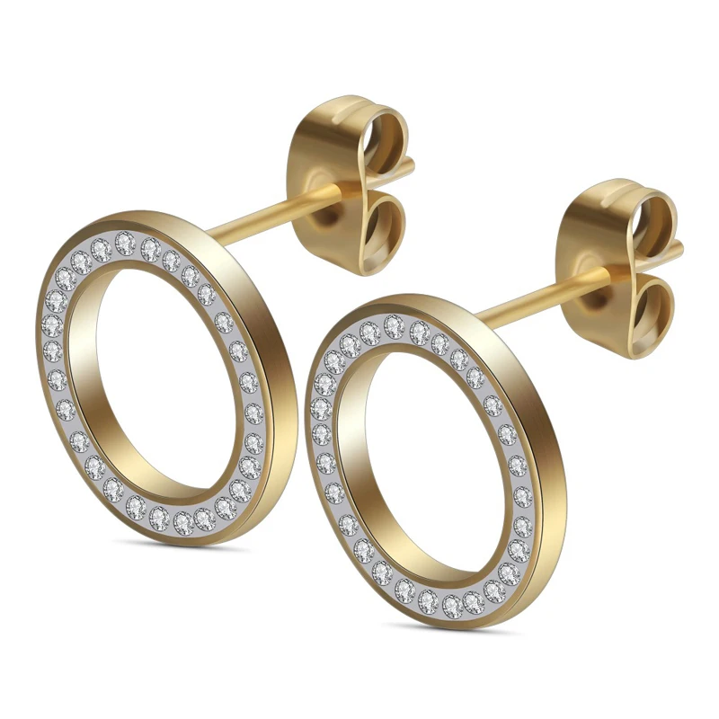 Женские серьги гвоздики с кристаллами из нержавеющей стали 316L|earrings diy|earrings
