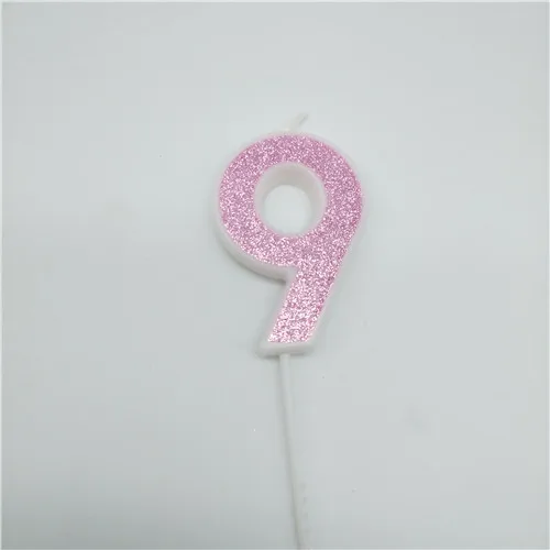 pink 9 Номер, для детей 0, 1 2 3 4 5 6 7 8 9 Творческий Розовый свечи, дети, одежда для мальчиков и девочек Топпер для торта «С Днем Рождения» свечи для украшения для торта для вечеринки - Цвет: pink 9