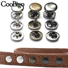 Круглые шпильки с заклепками, двойная крышка, металлическая кожа, сумка для одежды, ремень, обувь, ошейник для домашних животных, Декор, сделай сам, аксессуары для рукоделия, 10 мм, 100 комплектов