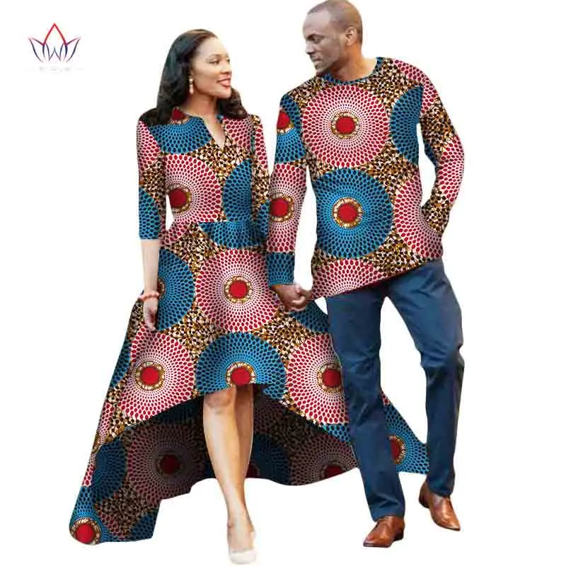 10 Африканская пара одежды для влюбленных платье Vestidos Мужская рубашка традиционные платья Африканский принт Дашики размера плюс 4xl BRW WYQ05 - Цвет: 10