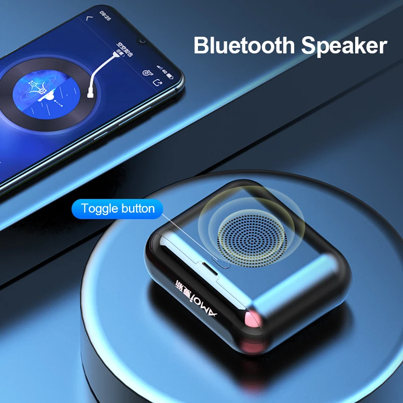 4in1 Bluetooth колонки стерео бас наушники вкладыши TWS True Беспроводной спортивные