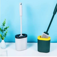 tpr flat head toilet brush soft bristles toilet cleaning brush with quick drying holder set wallmounted bathroom toilet brush