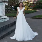 Свадебное платье Smileven, с богемными кружевными аппликациями, рукавами-крылышками, трапециевидной формы, Тюлевое, 2020, размера плюс