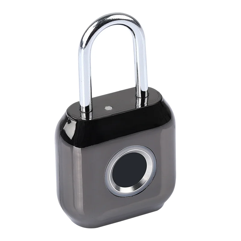 YEELOCK Fingerprint Lock Smart Padlock Thumbprint Door Padlocks Portable Anti-Theft Fingerprint Lock For Xiaomi Eco-System Brand - Цвет: Bright black