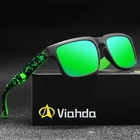 Солнцезащитные очки VIAHDA Мужские поляризационные, винтажные брендовые дизайнерские очки с защитой от ультрафиолета