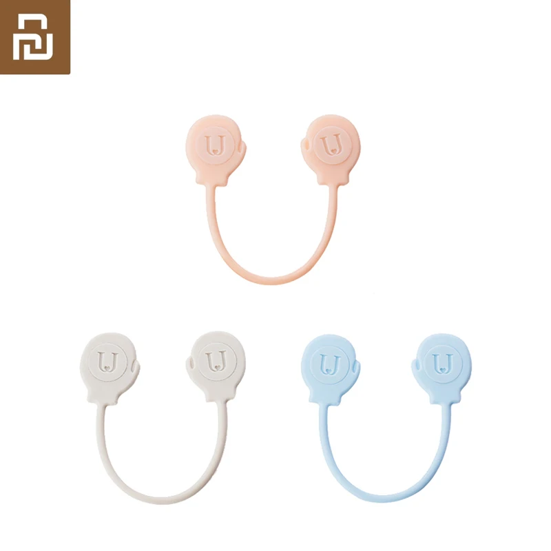 Многофункциональный магнитный органайзер для кабеля Youpin 3 шт. разных цвета