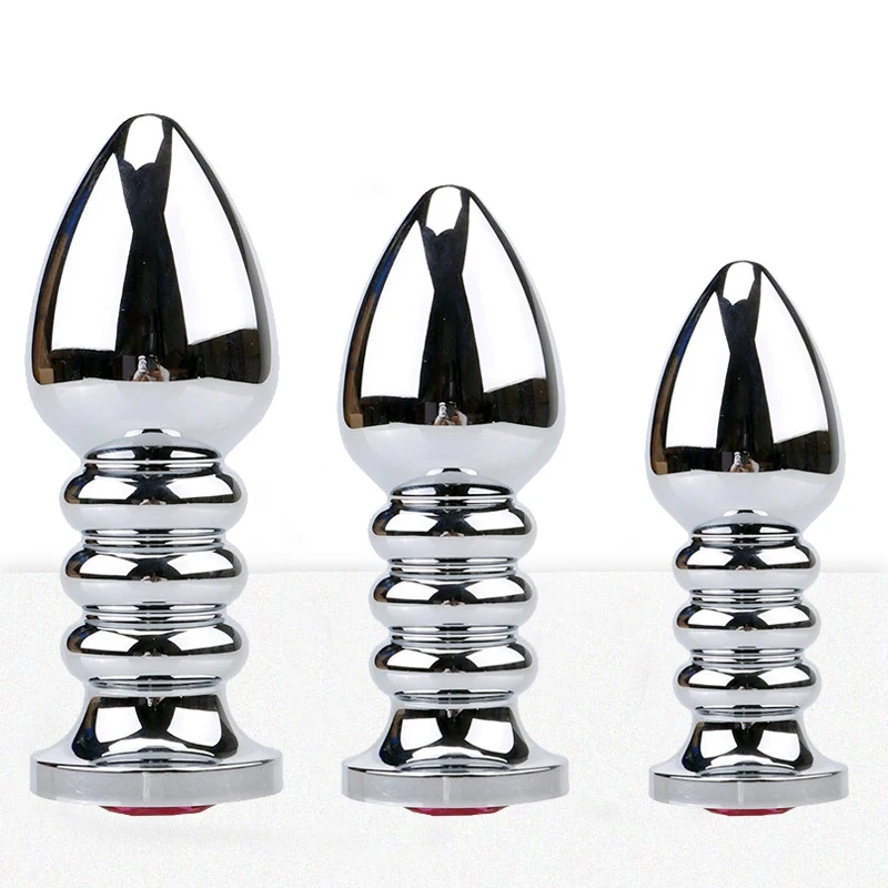 3 Размеры металлическая Анальная пробка поддельные фаллоимитаторы большого