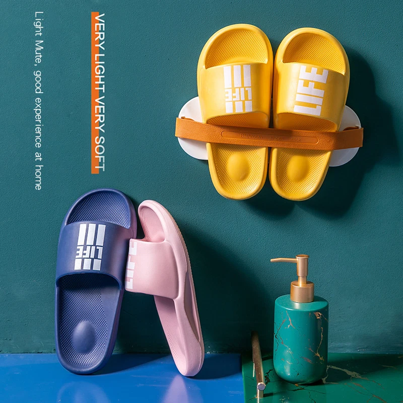 

Slippers for Men Shoes Thick Platform Summer Slides Non-slip Bathroom Flip Flops Soft EVA Beach Sandals Women Shoe Home Slippers
