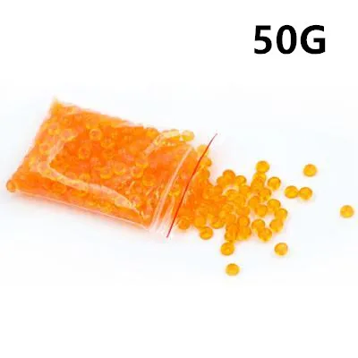 50G Orange Цветной Лизун бусины аксессуары глиняная добавка для рыбной чаши слизи украшение ваза Искусство ремесло наполнитель DIY игрушки набор рыбный бак Декор - Цвет: 50G Orange