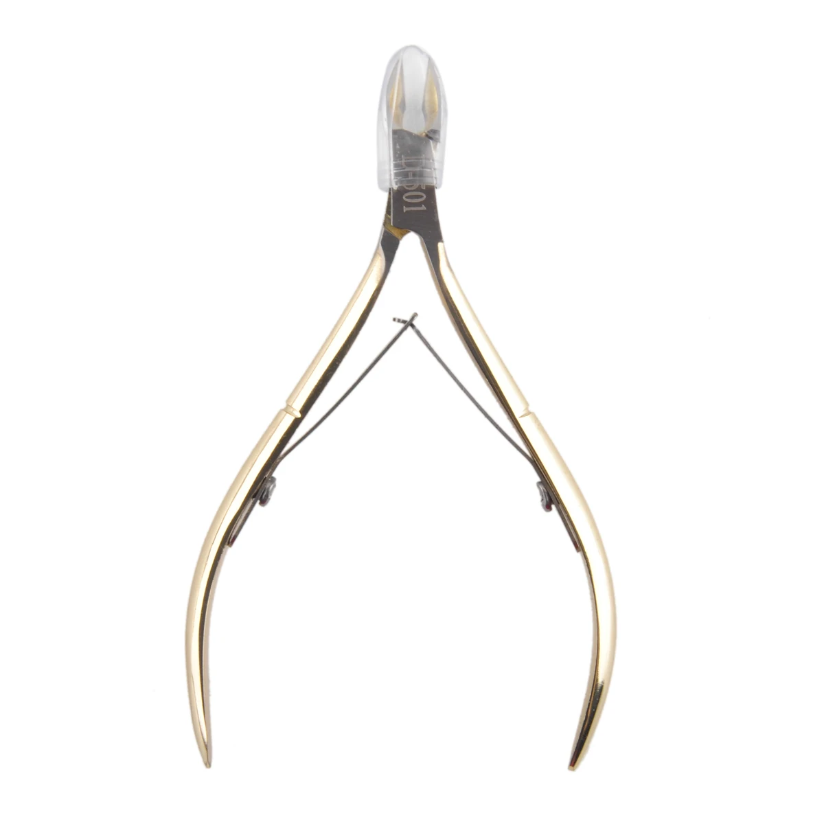 

Gold Stainless Steel Nail Cuticle Scissors Manicure Pedicure Tools kits Double Fork Dead Skin Scissor