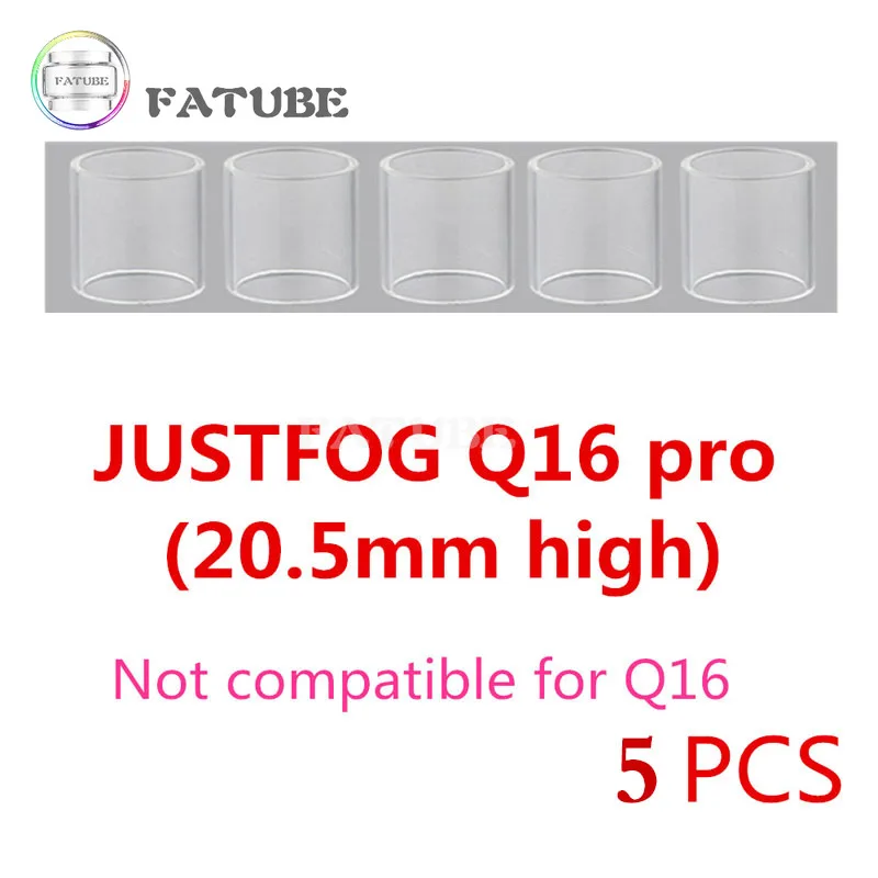Прямая стеклянная трубка FATUBE для Justfog Q16 2 мл/Justfog Pro 1 9 Q14 8 мл компактный 14 16 бак