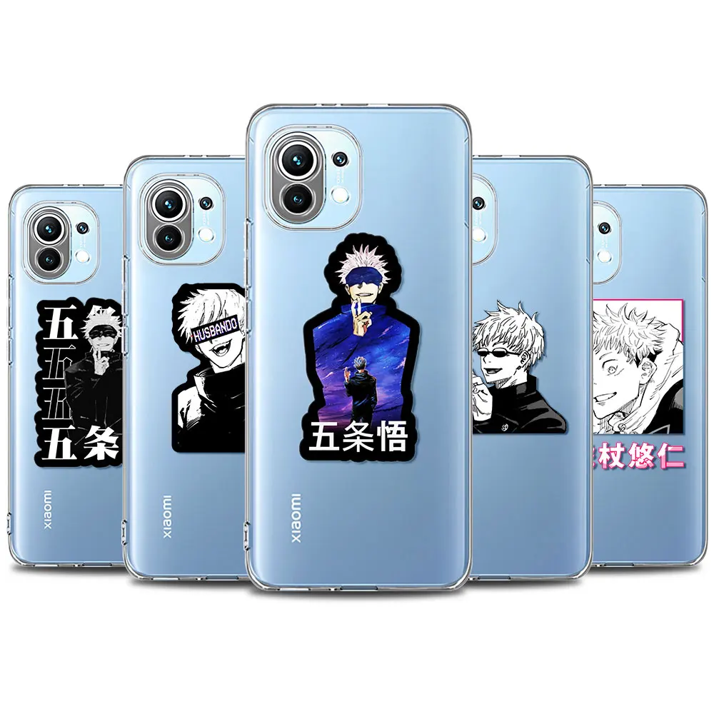 

Phone Case For Xiaomi Mi Poco X3 NFC M3 F3 D2 Pro 5G X2 F1 Clear Soft TPU for Mi X3 NFC Back Cover Casing Jujutsu Kaisen Shell