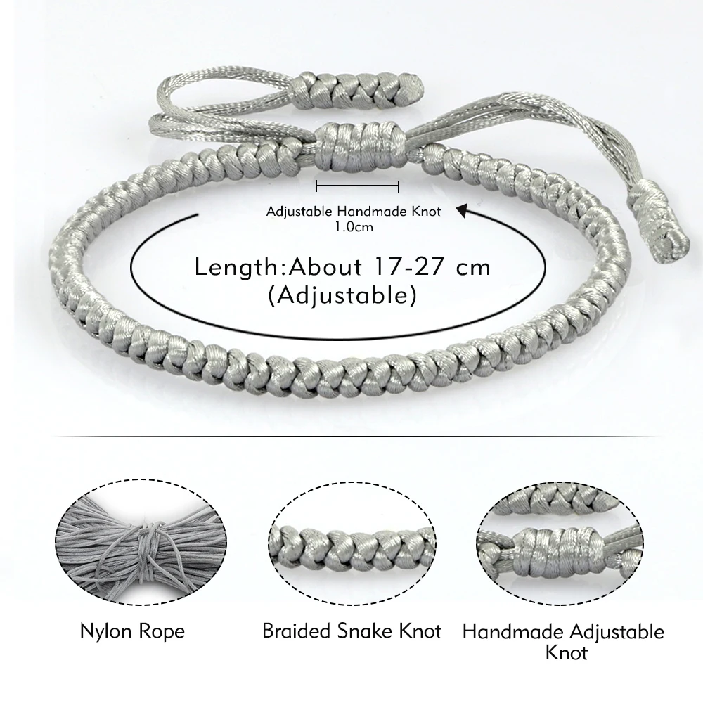 

19 Colors Handmade Braided Bracelets for Women Men Red Thread Lucky Rope Tibetan Buddhist Bracelet & Bangle Best Friend Jewelry