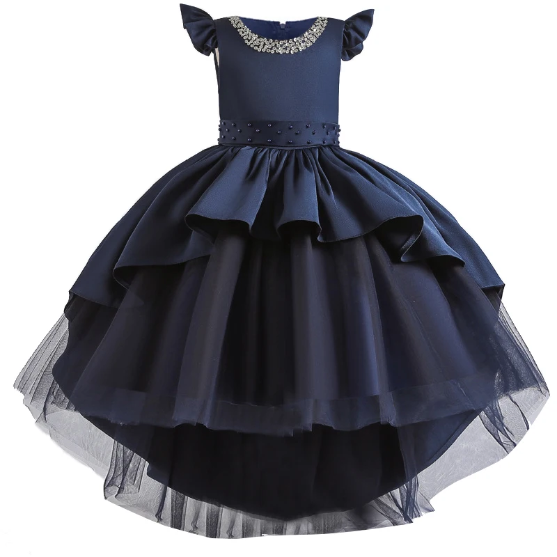 Платье принцессы с цветами для девочек на день рождения платье выпускного вечера