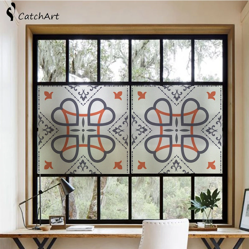 1 шт. матовая витражная стильная пленка для окна ванной двери - Цена: 583.51