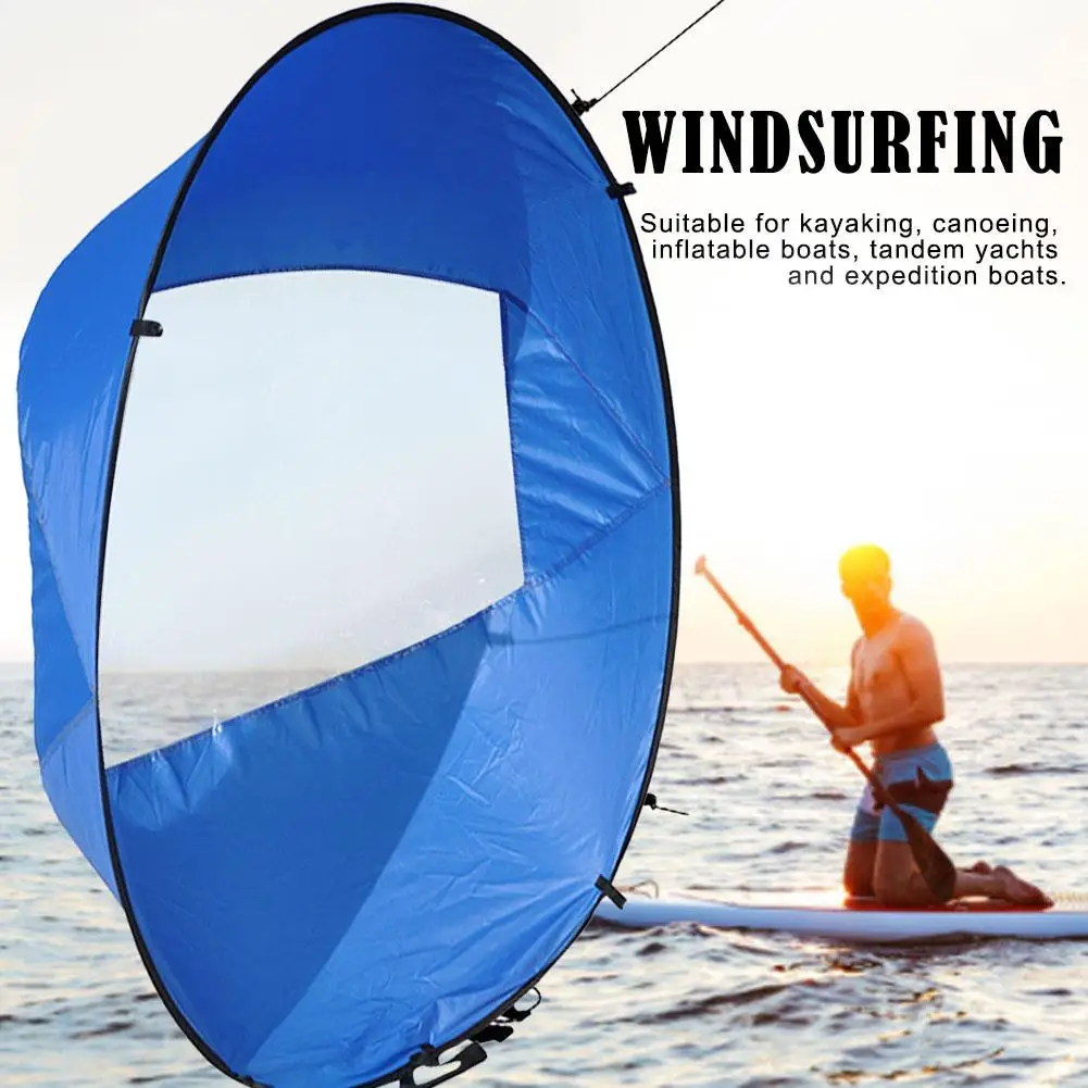 

42" Downwind Wind Sail Kit Kayak Wind Sail Kayak with Storage Bag Foldable Sail Paddle Board Accessories for Kayak Boat Canoe
