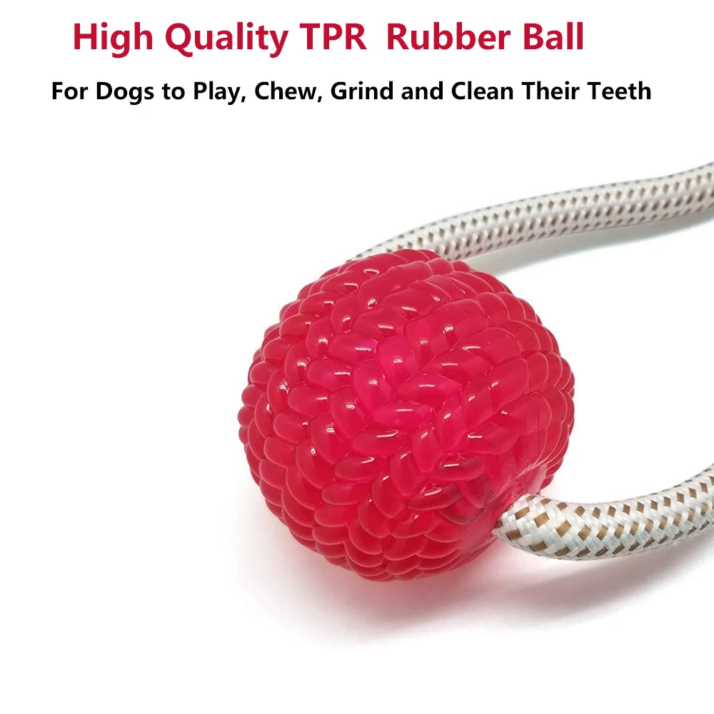 Игрушки для собак резиновый жевательный мяч с присоской чистки зубов безопасная