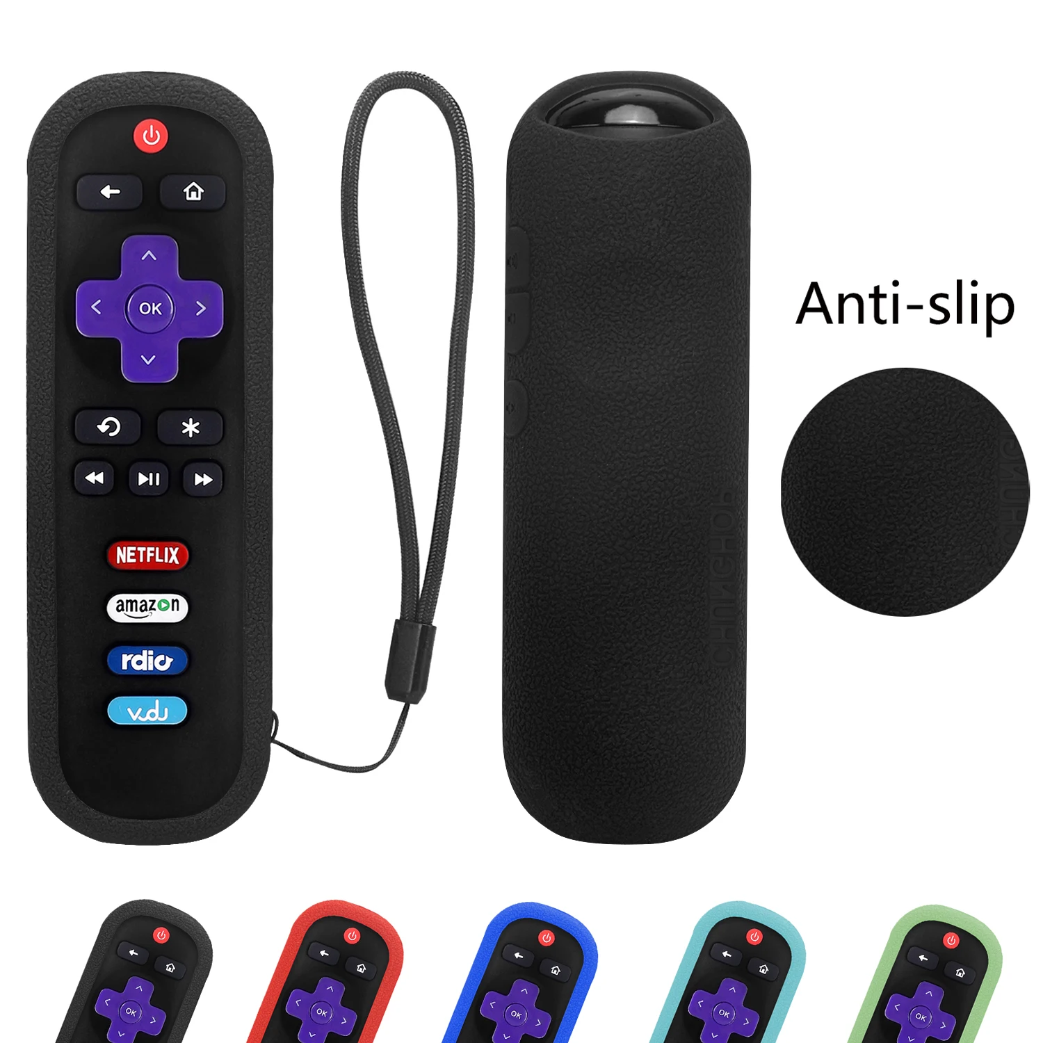 RC280 Remote Case Silicone Shockproof Protective Cover for TCL Roku 3600R Skin-Friendly Anti-Lost with Loop | Электроника