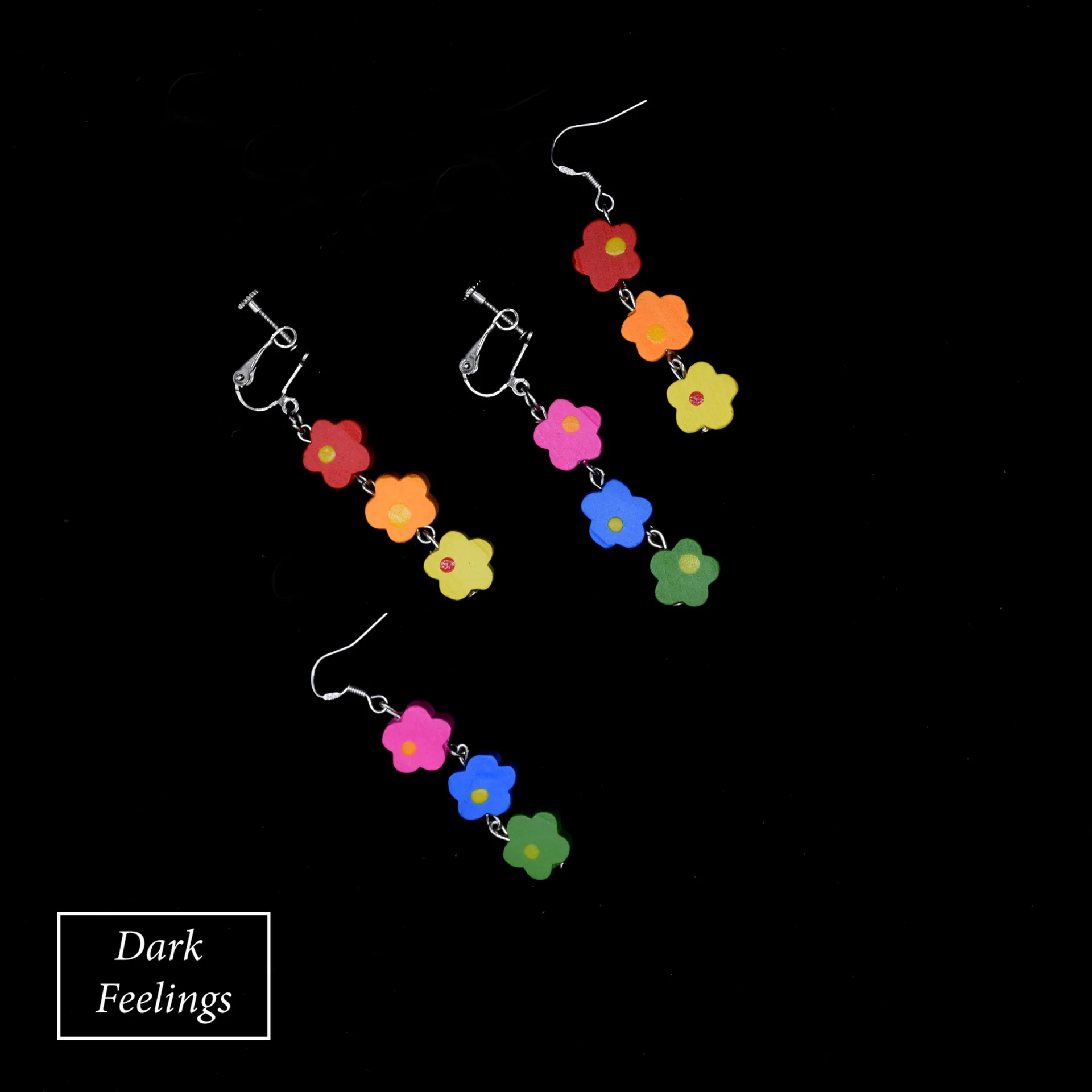 

New Hyuna Flower Earrings for Women 2021 Winter Trend Korean Style Dangle Cute Hook Earings Grunge Fashion Jewelry Wholesale