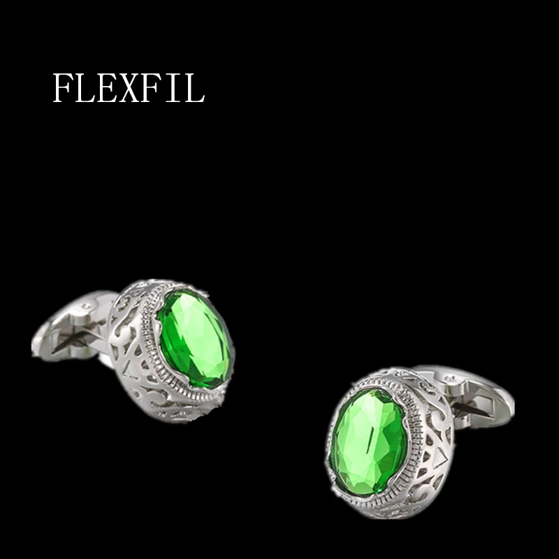 

FLEXFIL Jewelry Fashion shirt cufflink for mens Brand cuff button cuff link High Quality Wedding male abotoaduras Free Shipping