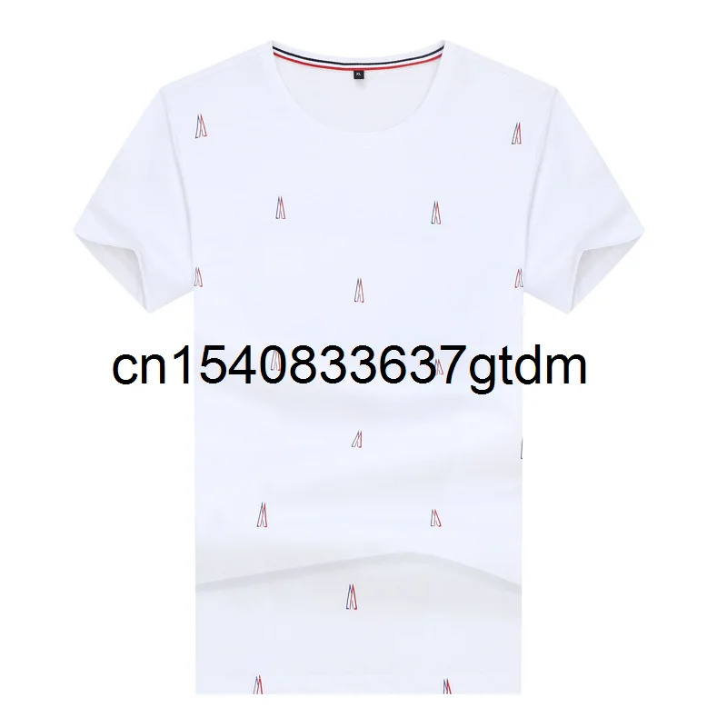 

Extra large men's summer short sleeve T-shirt extra large fat man half sleeve round neck mercerized cotton T-shirt