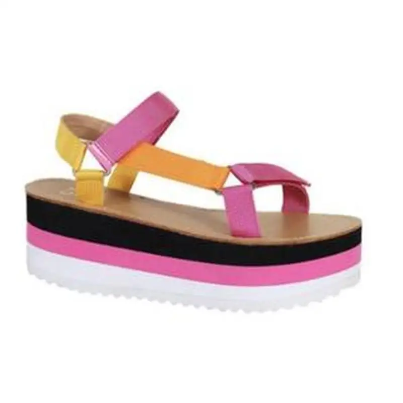 Сандалии женские на платформе пляжные босоножки танкетке высокий каблук большие