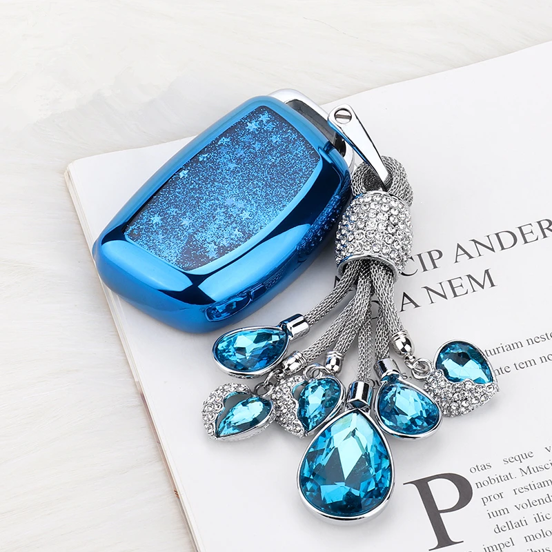 Модный чехол для автомобильного смарт-ключа из ТПУ с зыбучим песком Hyundai iX20 IX30 I40