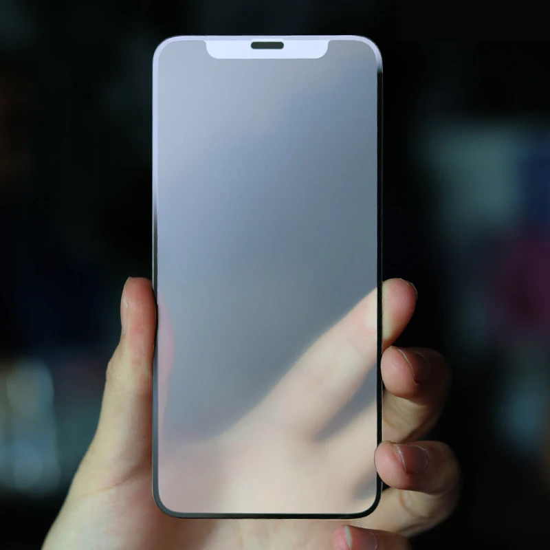 1-2PCS No Fingerprint Glass for Iphone 13 Pro Max Full Cover Screen Protector Frosted Matte Glass for Iphone11 XR XS Smooth Edge