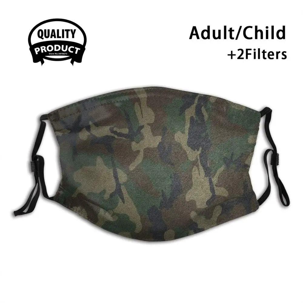 

Женская моющаяся маска с фильтром, летние Лидер продаж, маски, камуфляжные солдаты, хаки, зеленые, лесные войны, натуральные, черные