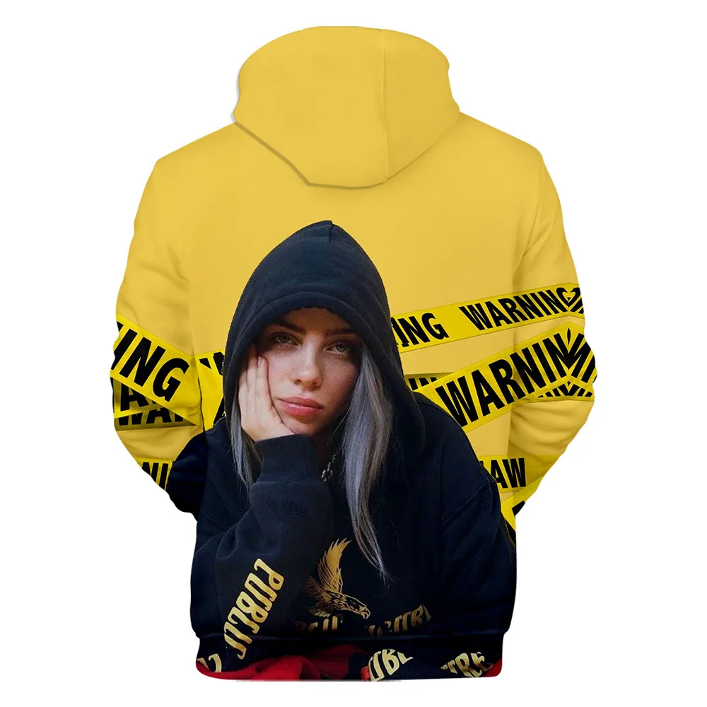 Модный дизайн Billie Eilish 3D толстовки Толстовка для мужчин и женщин Billie Eilish толстовки с капюшоном осенне-зимняя одежда куртки