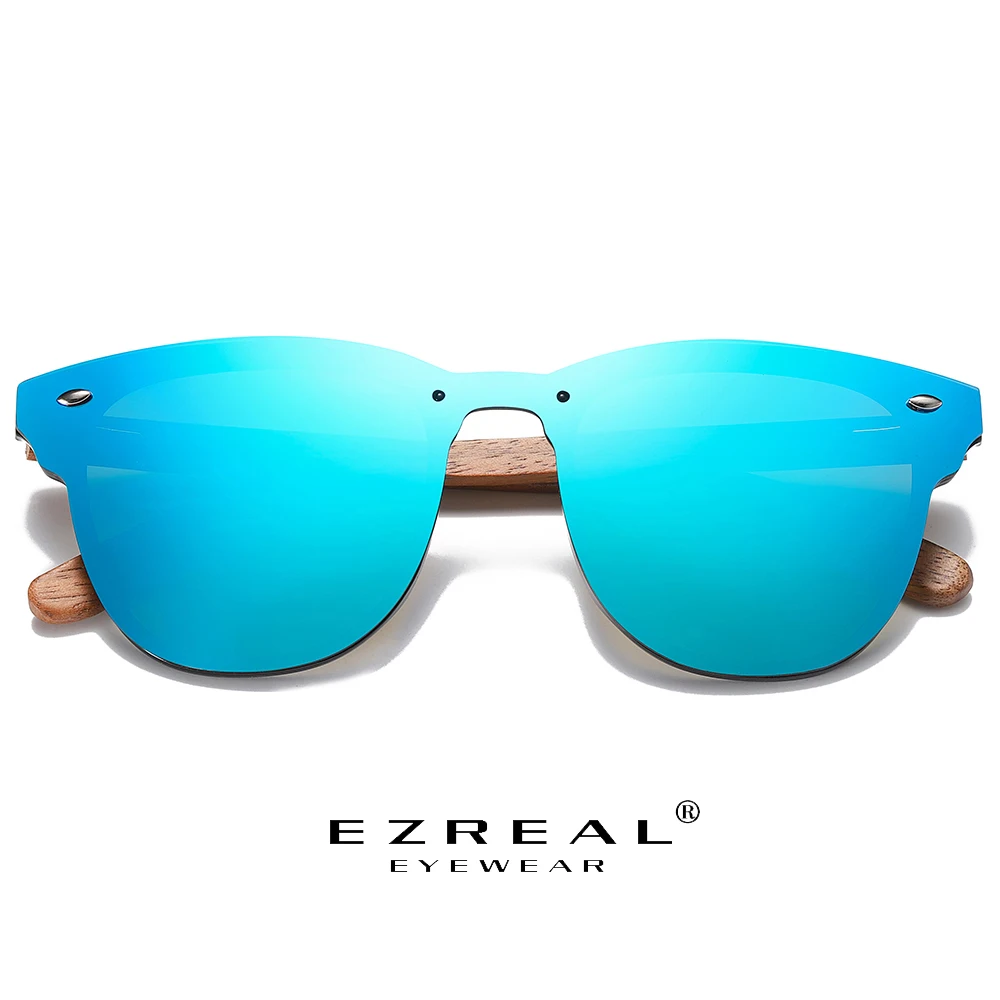 Солнцезащитные очки EZREAL поляризационные для мужчин и женщин темные без оправы с