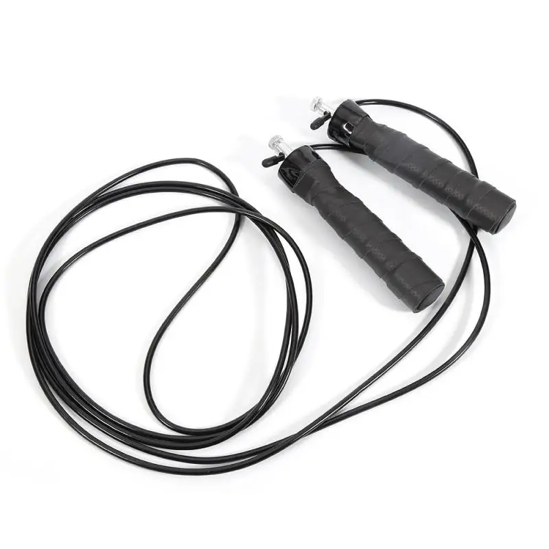 

1 Pcs Jump Rope With Sweatband Handle Adjustable Speed Jump Rope Black Rope Skipping Gym Training Boxing Sports Exercises New