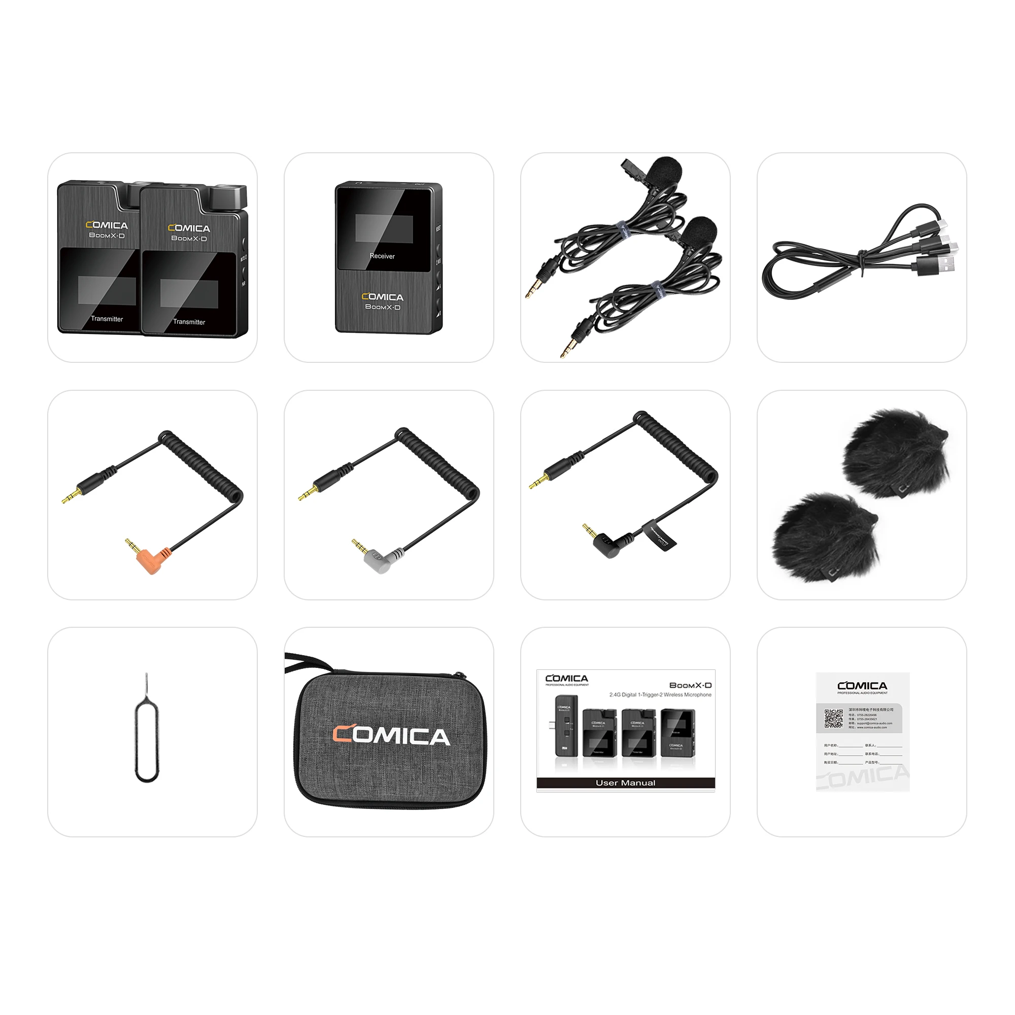 Беспроводной микрофон COMICA BoomX-D 2,4G | AliExpress